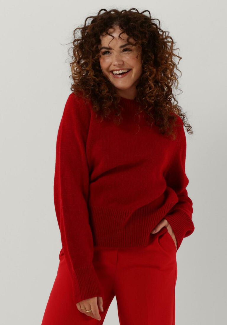 ANOTHER LABEL rode another label trui dee knitted pull l/s