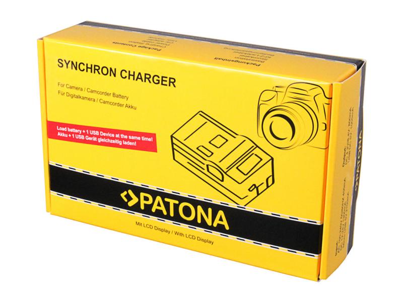 Patona Ladegerät Synchron USB Panasonic BLC12 Für Panasonic BLC12 Akkus