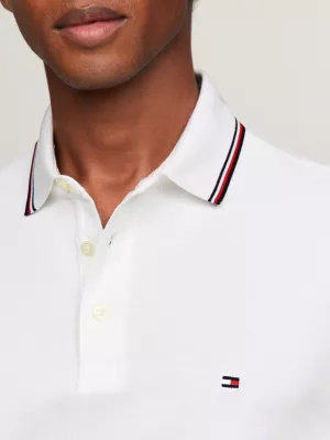 Polo Slim Fit com Detalhes em T da Coleção 1985
