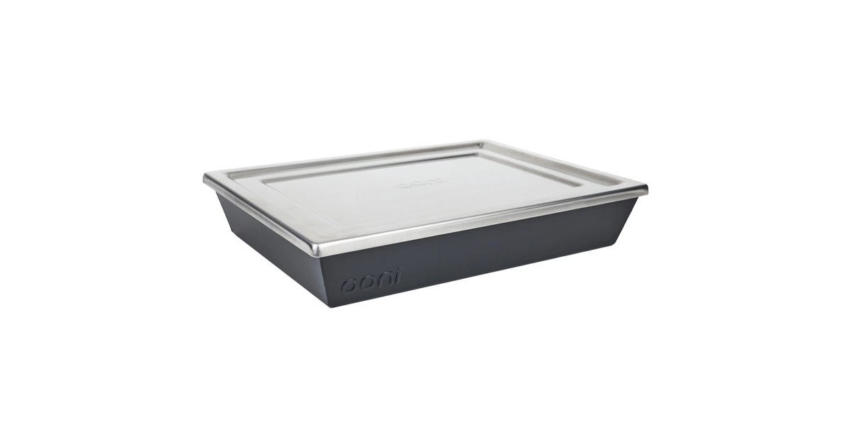 OoniDetroit Style Pizza Pan Medium (32cm x 24cm) bakvorm  (Grijs/zilver, Incl. deksel)