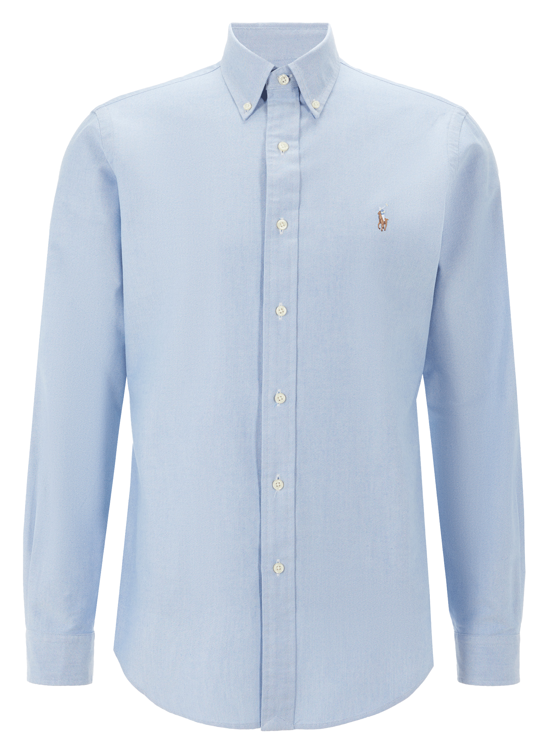 Chemise col américain en coton | Bleu
