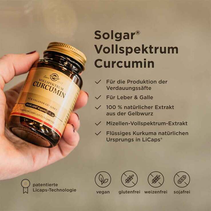 Solgar Vollspektrum Curcumin Kapseln, 30 St