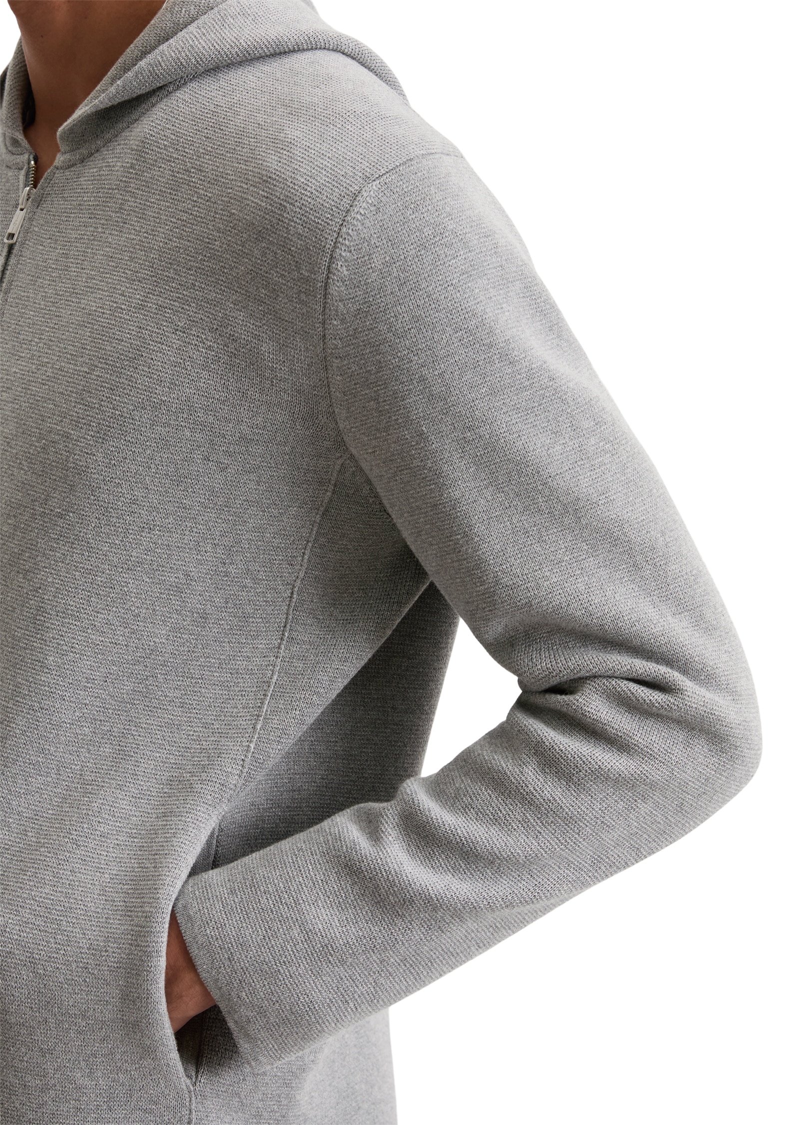 Marc O'Polo Kapuzenstrickjacke , mit Zwei-Wege-Reissverschluss