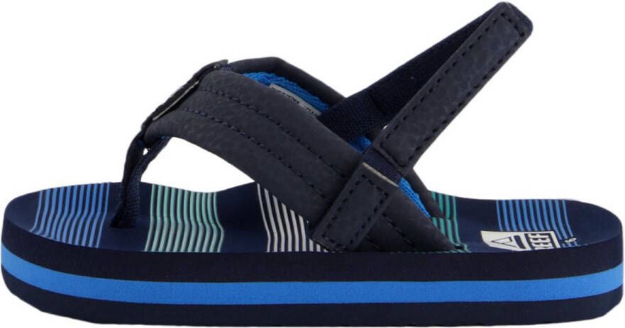 Reef Kids Ahi teenslippers met hielbandje donkerblauw Jongens Textiel 26