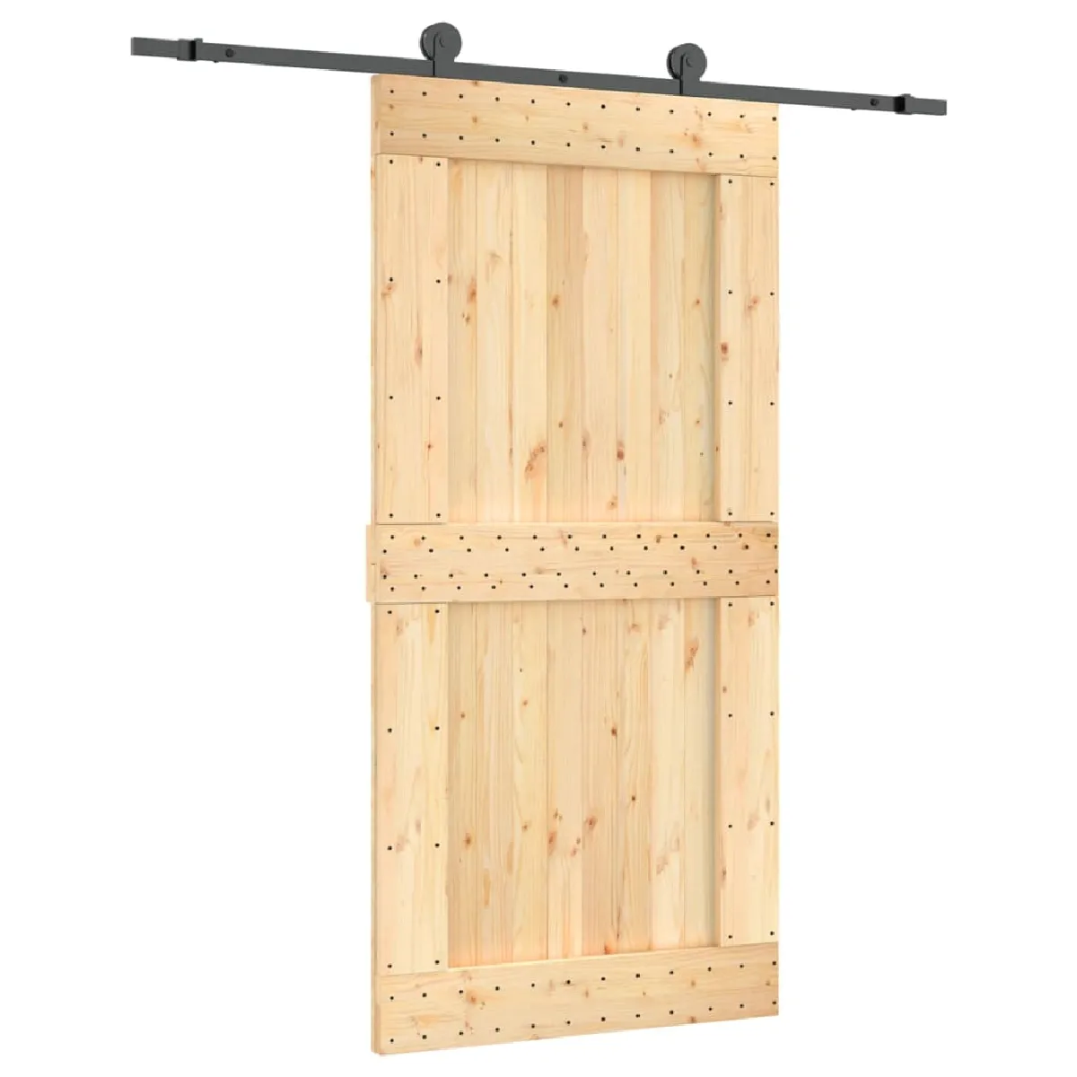 VIDAXL - Porte coulissante 100x210 cm Pin massif