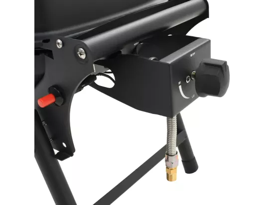 Barbecue à gaz portatif avec zone de cuisson Noir