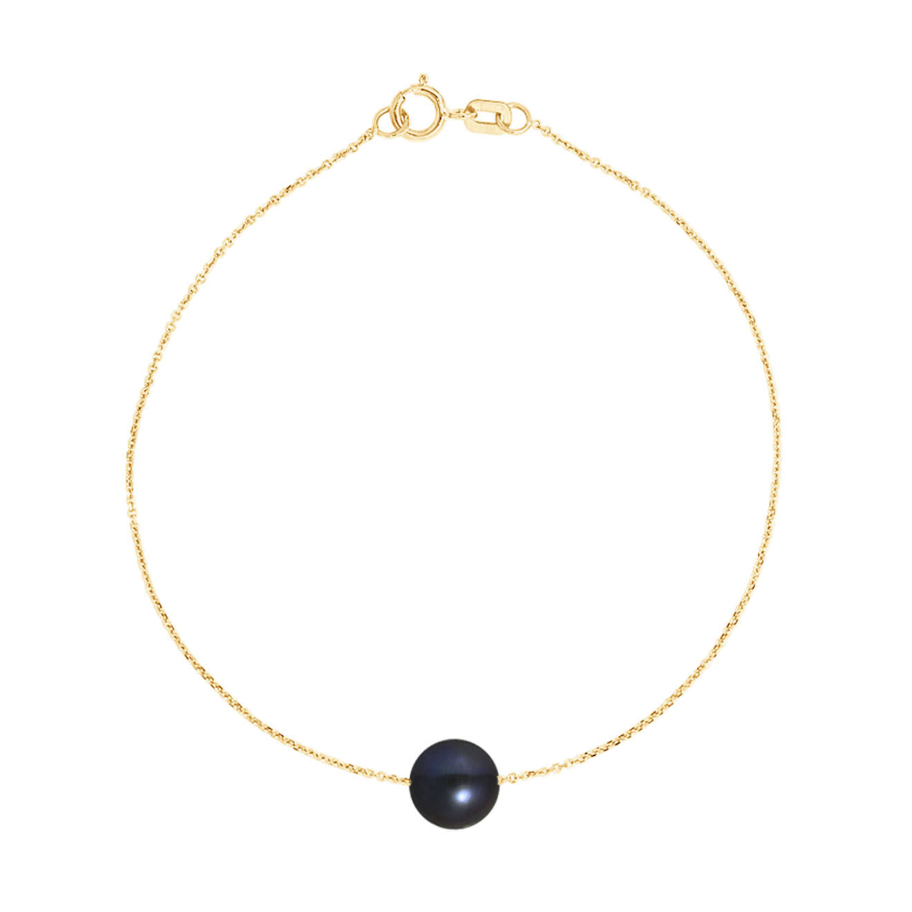 Mitzuko Bracelet Yolan Or Jaune Perle d'Eau Douce noir Tahiti