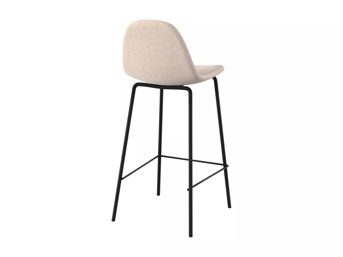 Lot de 2 chaises pour îlot central en tissu beige 65,5 cm - Henrik