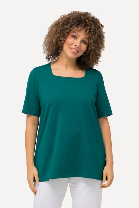T-Shirt, A-Linie, Carree-Ausschnitt, Halbarm