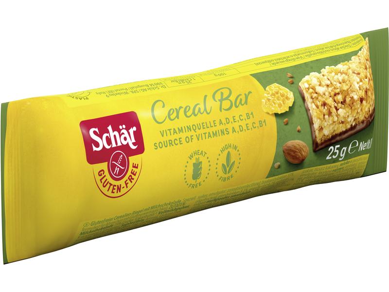 Dr.Schär Riegel Cereal Bar Vitamin glutenfrei 25 g Cerealien-Riegel mit Milchschokolade