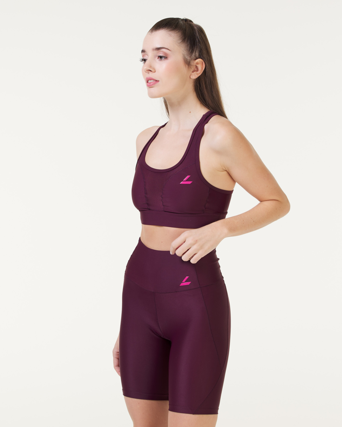 LEVITY Tech Comp Sports Bra Burgundy