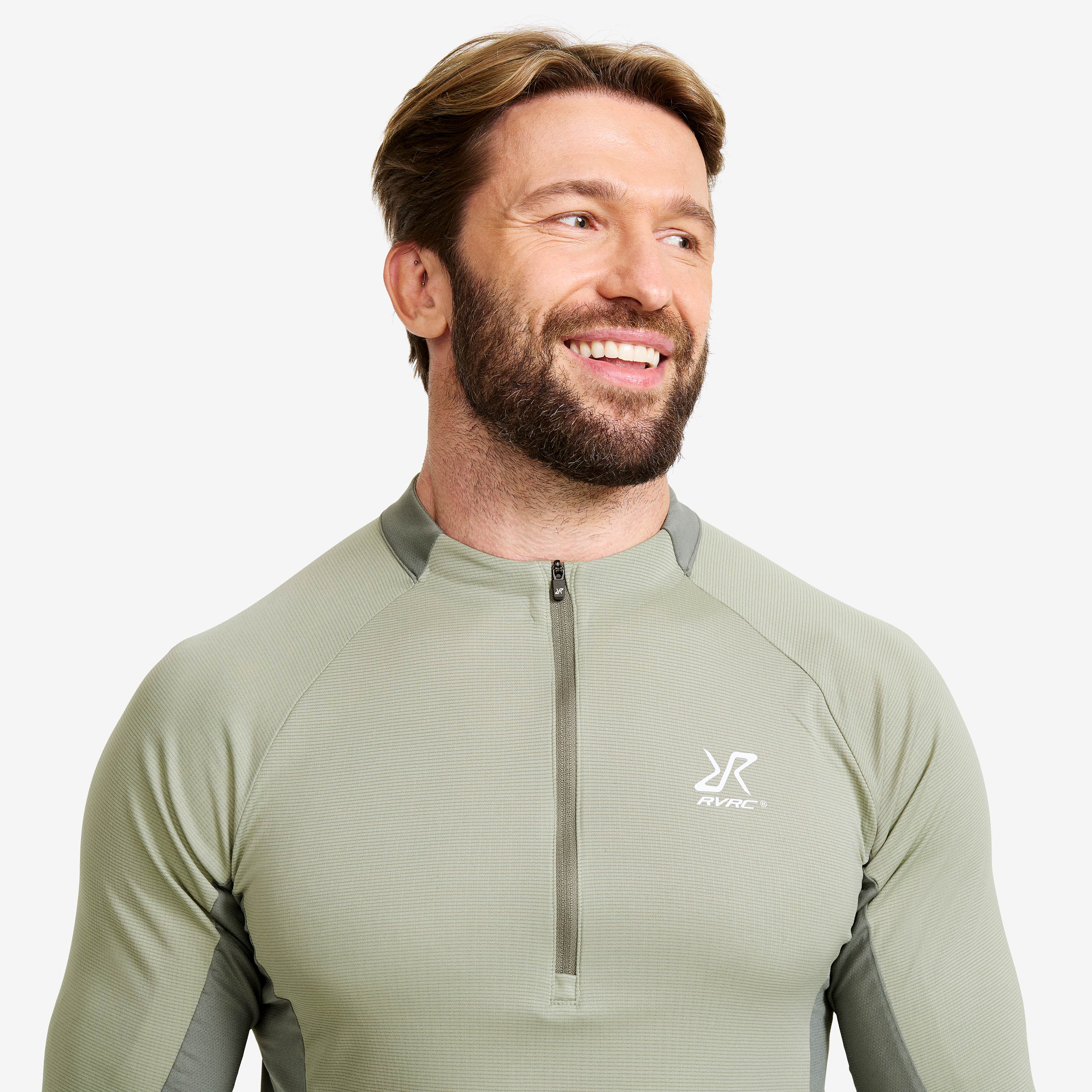 Force Light Half-zip Top Herre Shadow/Castor Gray