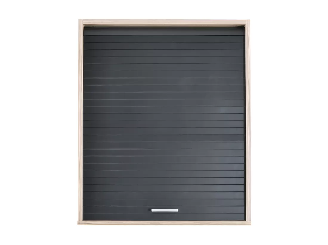 Meuble de rangement de cuisine L Chêne/Noir - DANNIE