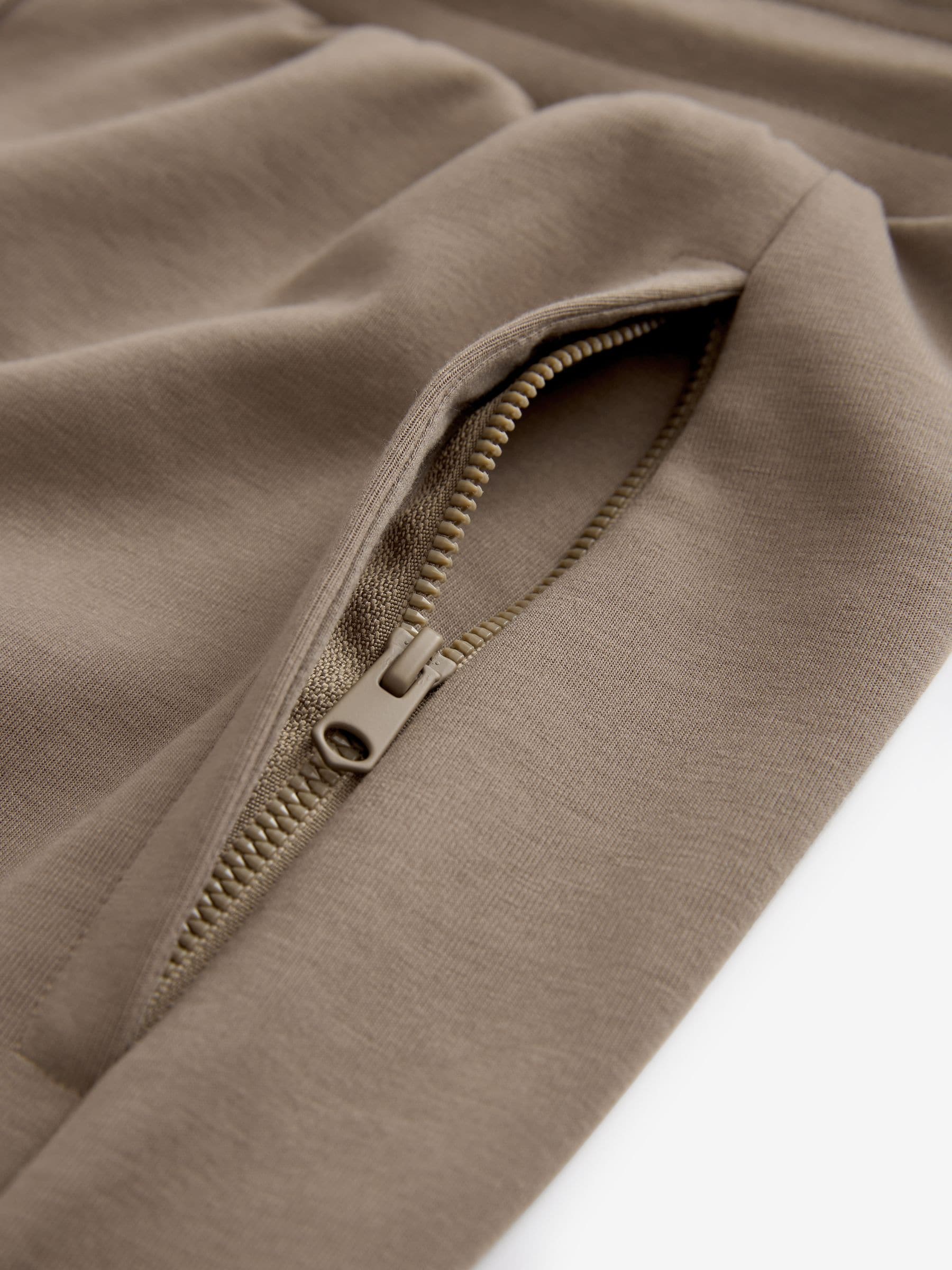 Ecru naturel - 2 jersey shorts met ritszakje