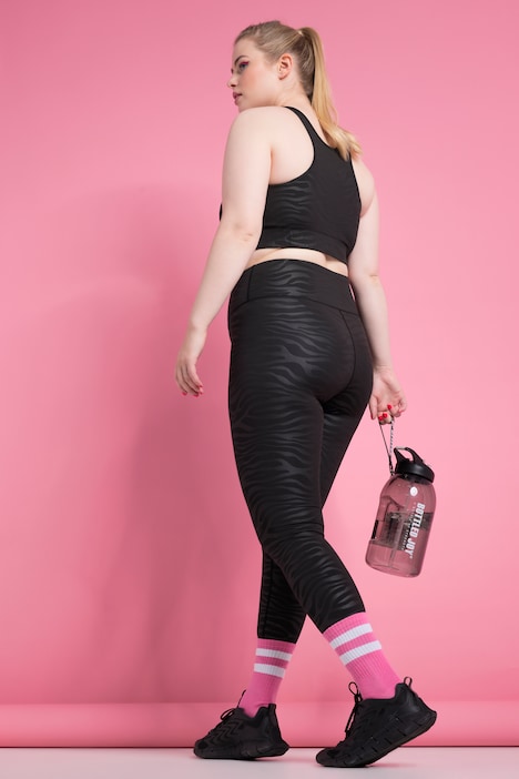 Sport-Tights, Tight Legs, HighWaist, Zebra-Muster, Elastikbund