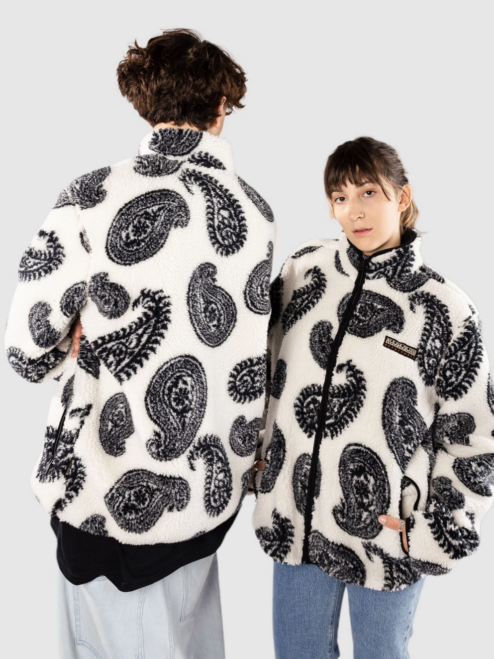 Napapijri T-Holiday Fz Zip Hoodie paisley white