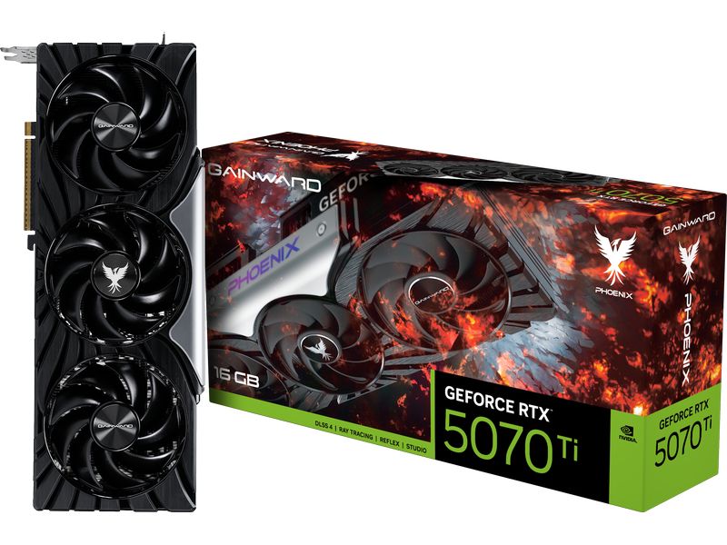 Gainward Grafikkarte GeForce RTX 5070 Ti Phoenix V1 16 GB Gamer-Grafikkarte mit 16 GB GDDR7-Speicher