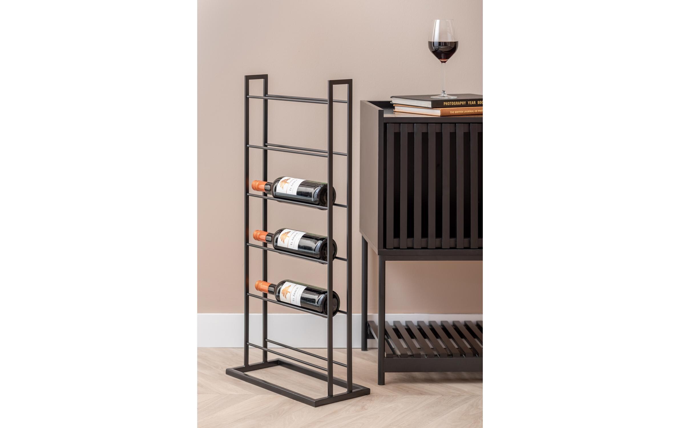 Weinregal Single Floor 84.5 x 20 cm, SchwarzWeinflaschenhalter