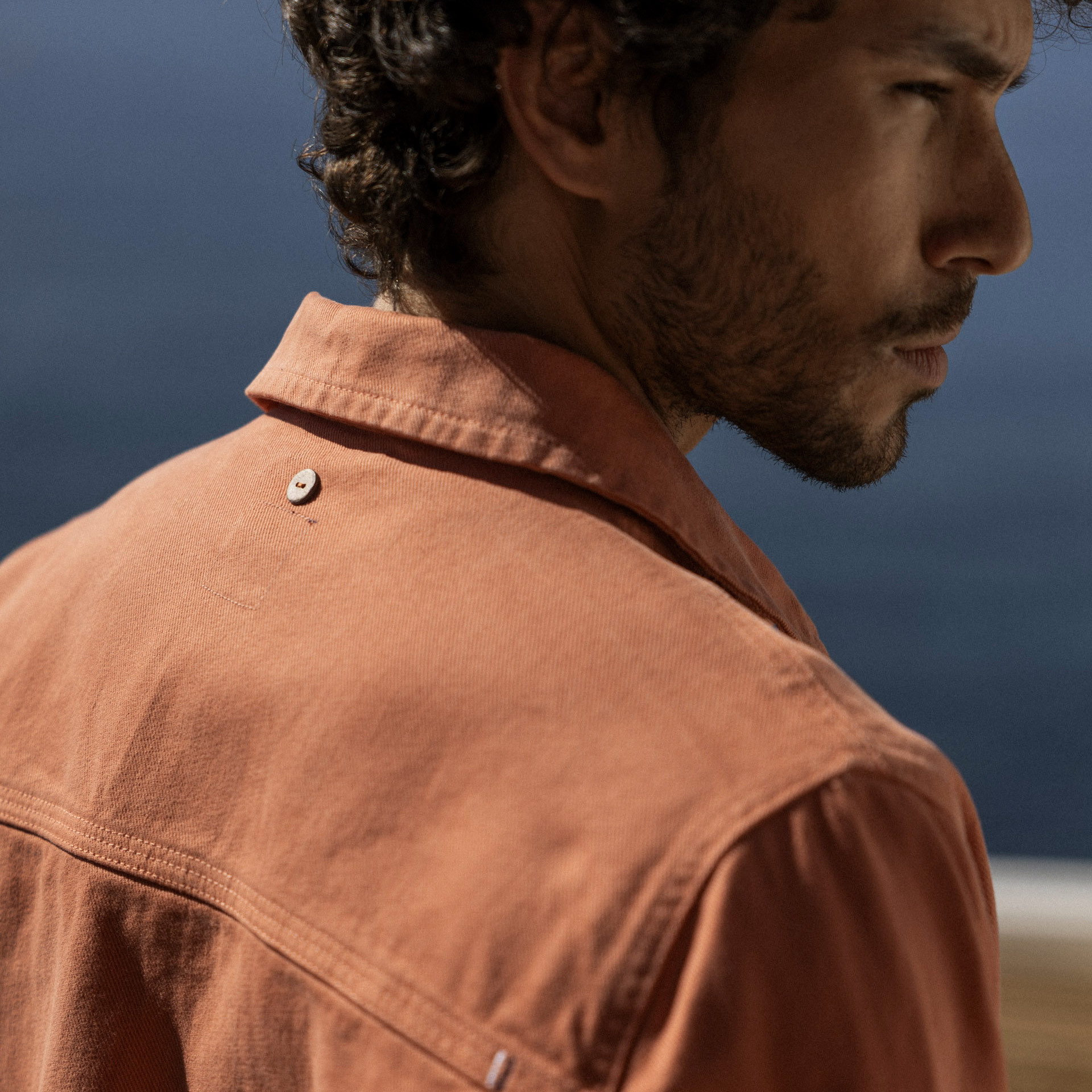 Veste orange coton - modèle lorge