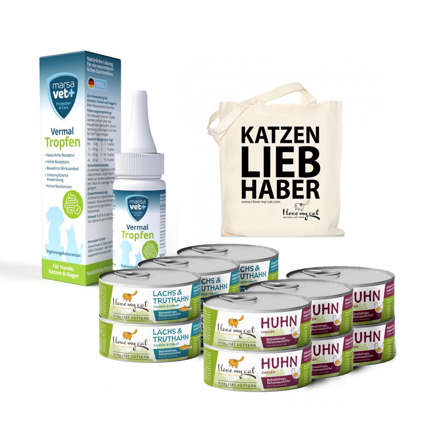 I love my cat Futterset für Katzen mit Giardien: Nassfutter