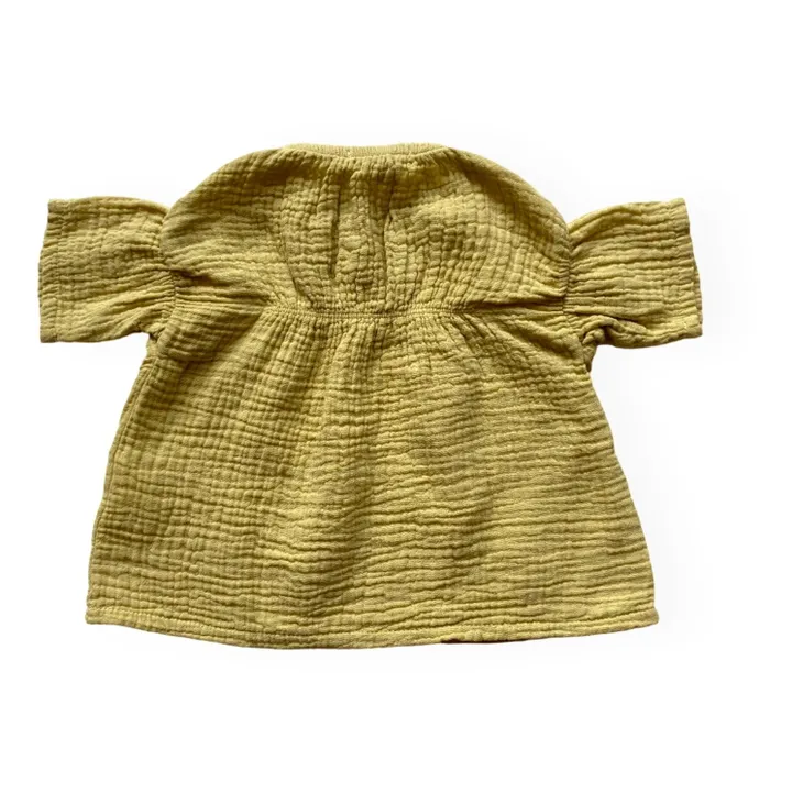 GOLD, Olalala Robe Dez Coton Bio | Jaune moutarde