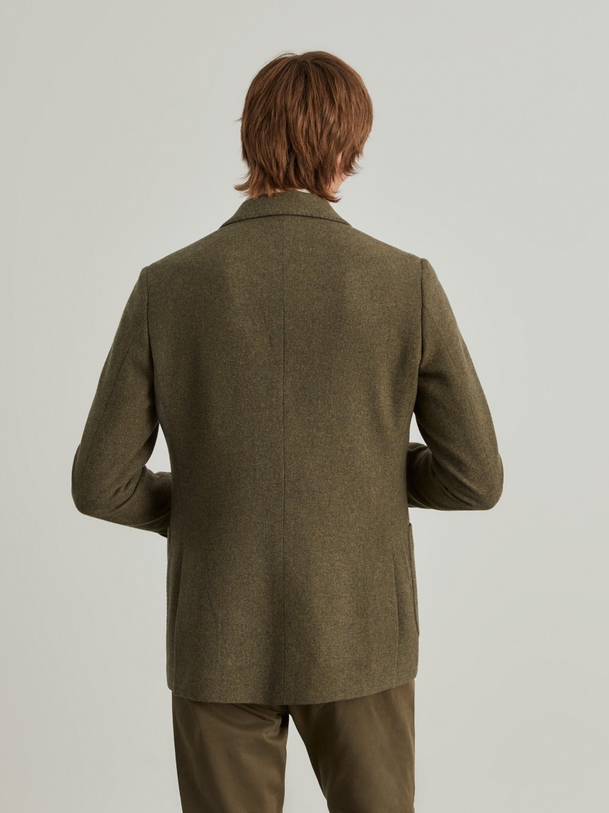 Blazer slim fit mistura de lã