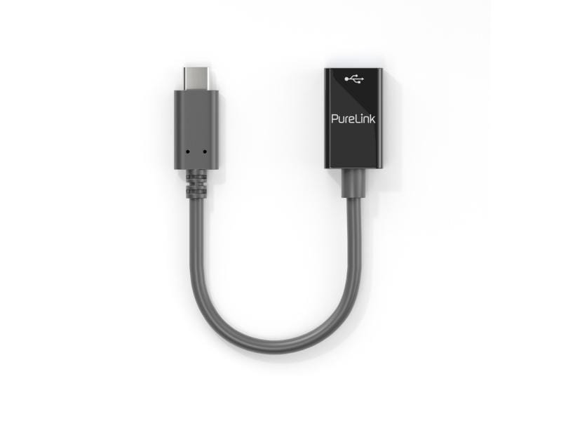 PureLink USB 3.1 Adapter IS231 USB-C Stecker - USB-A Buchse PureLink Premium USB-C auf USB-A OTG Adapter (USB 3.1 Gen1), Portsaver 0.10m, schwarz
