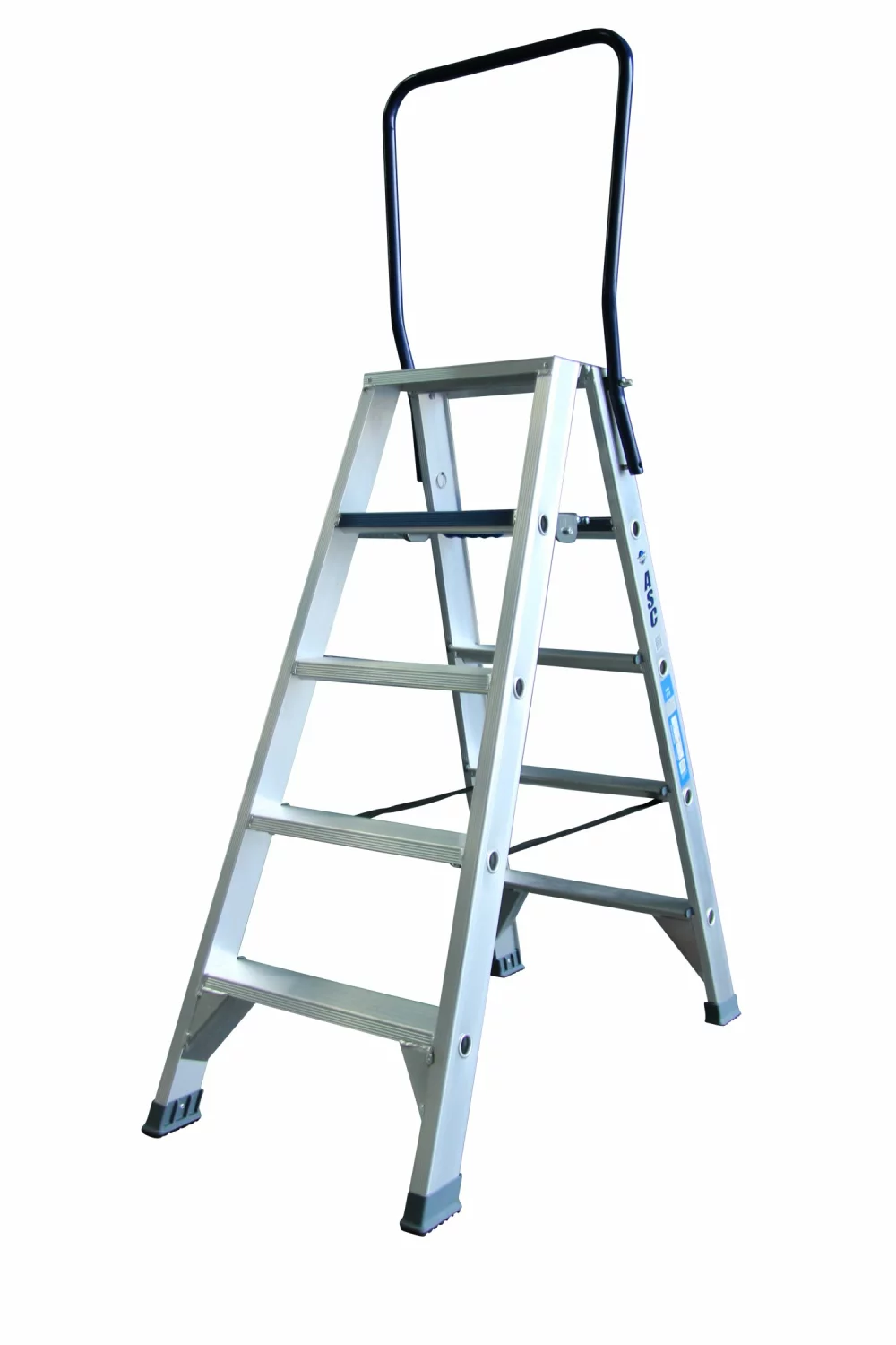 ASC 990608870 DT Dubbele trap - Aluminium - 2 x 5 treden - max. werkhoogte 3.25 m.