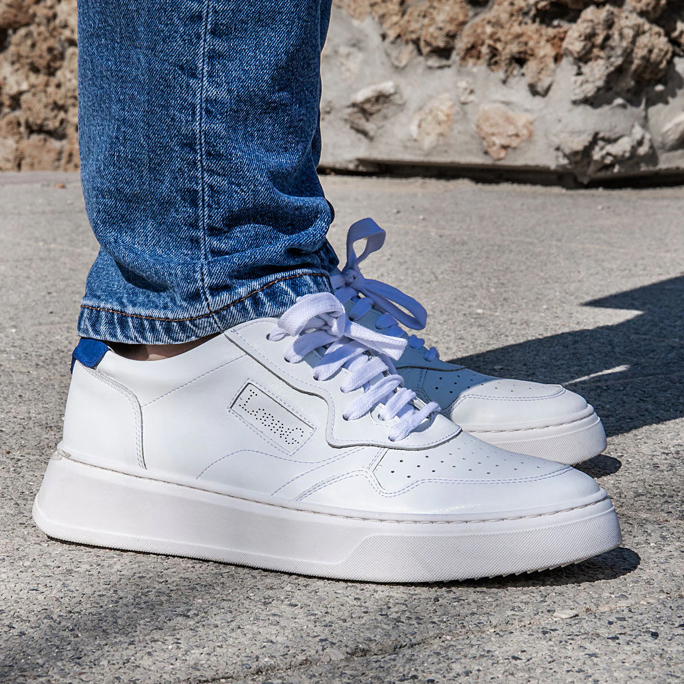Sneakers Lioni 717 blanc/bleu roi