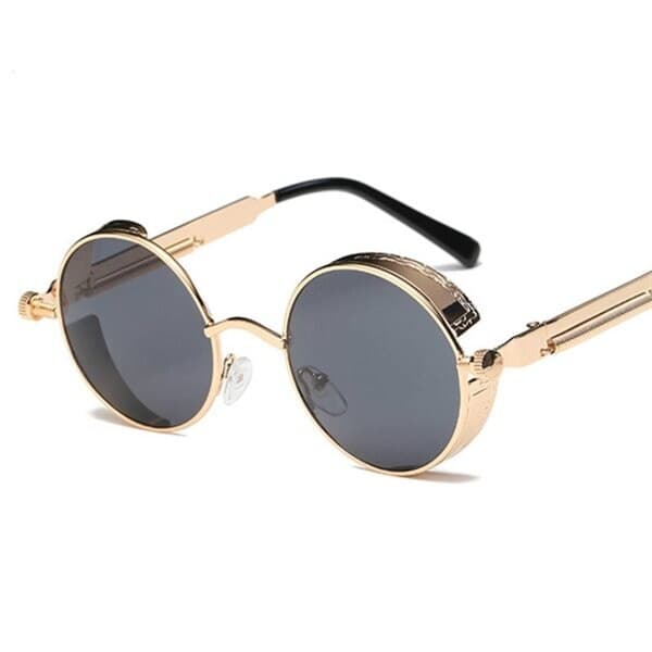 Steampunk Retro Solbriller Røgfarvet/Sølv