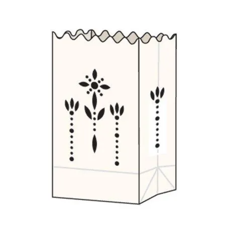 folia Papier Lichtertüten Floral, 5 Stück