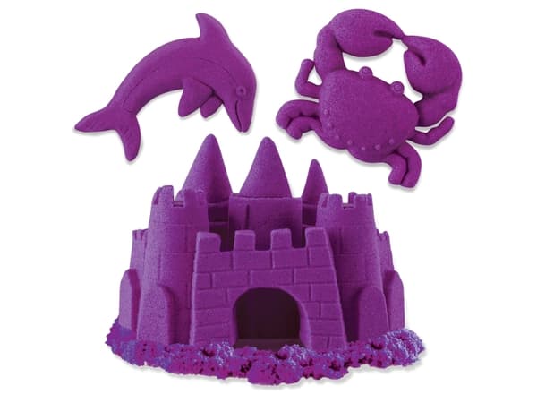 Kinetic Sand KNS RFL 8oz Neon Sand Box - Purple GML, Kinetisk sand for barn, 3 år, Flerfarget