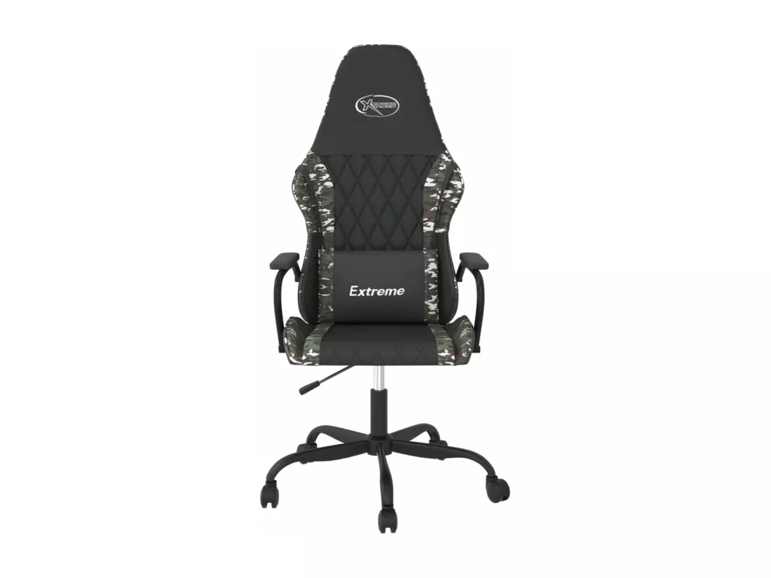 Chaise de jeu Noir et camouflage Similicuir