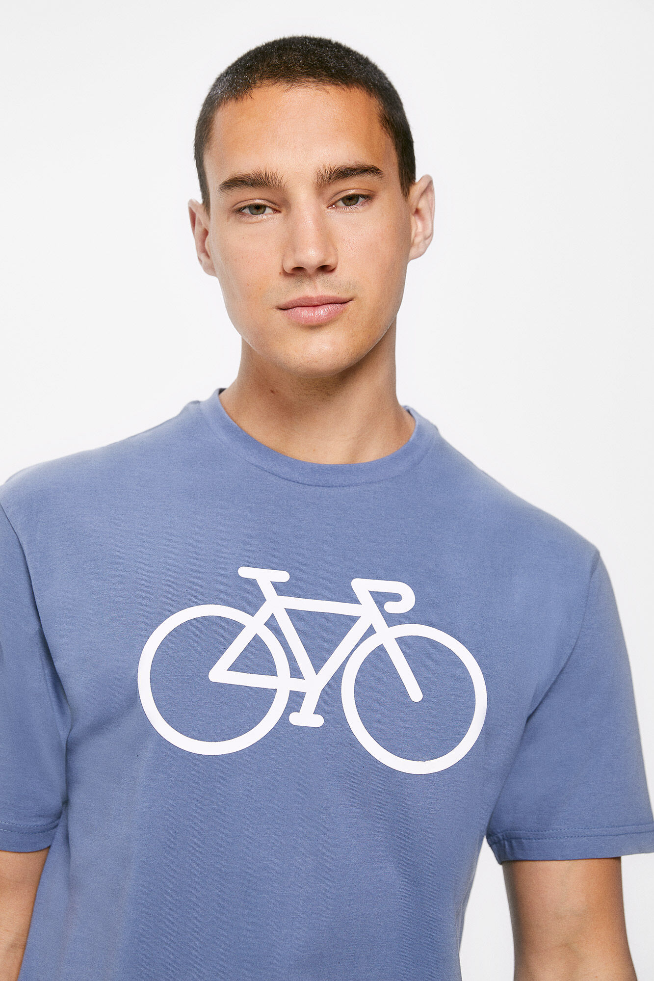 Camisa de ciclismo - azul médio