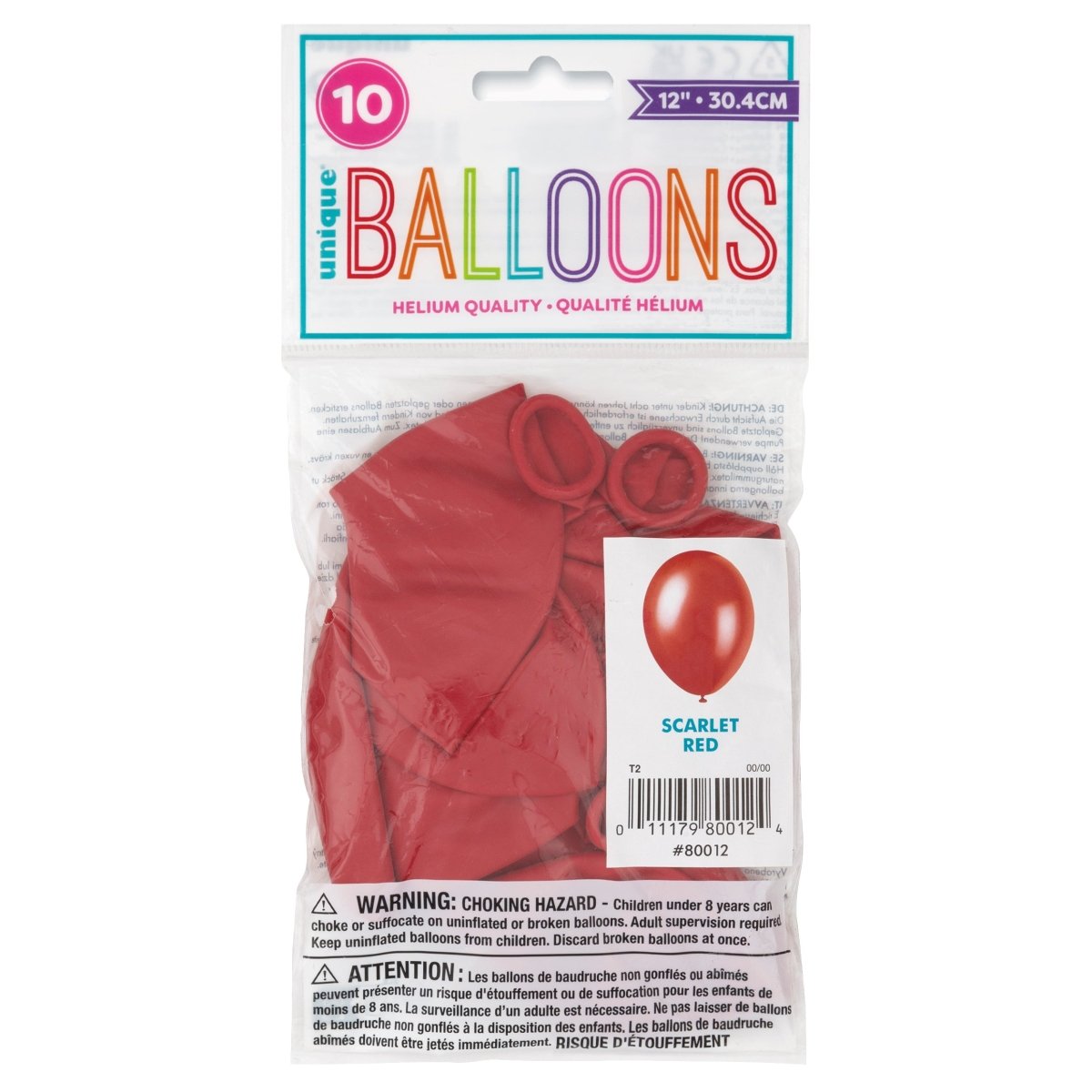 Rode Ballonnen 30cm 10st