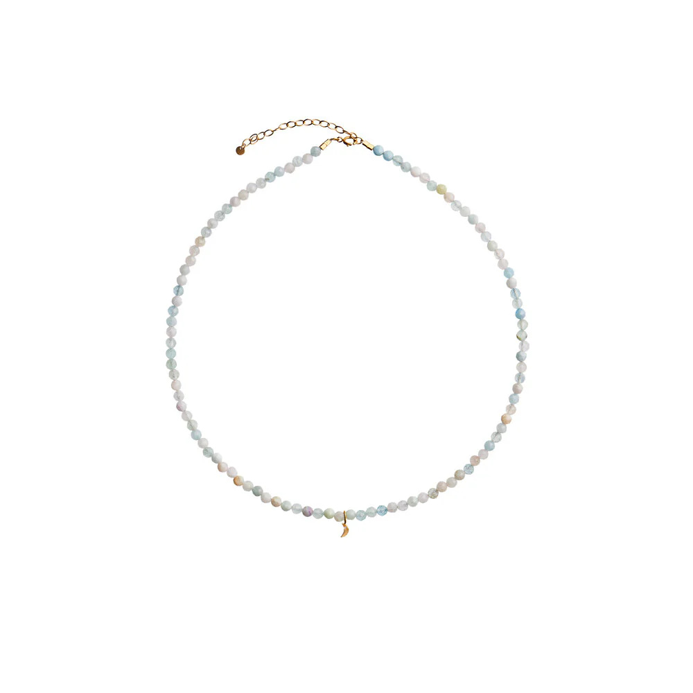 STINE A Jewelry  Soft Pastella Moon halskæde - forgyldt