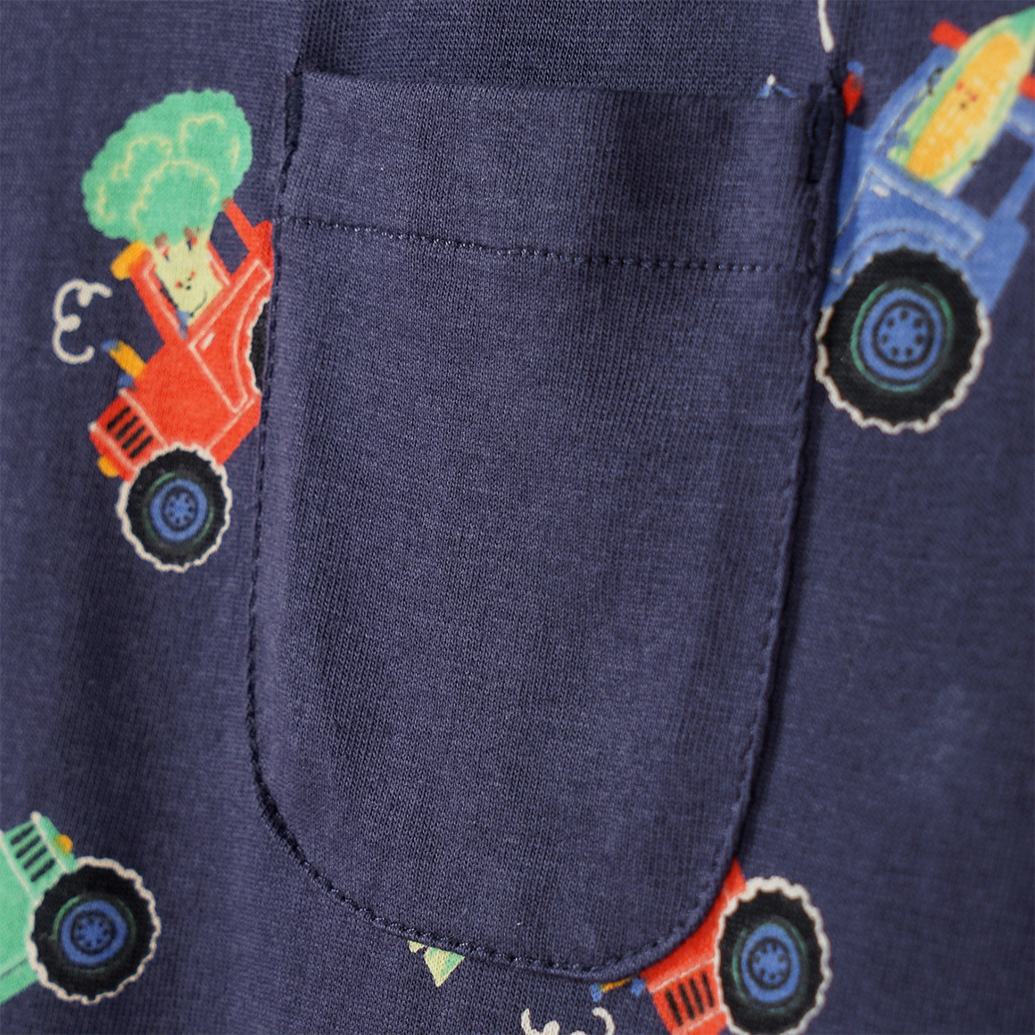 Topolino Jungen T-Shirt mit Traktor-Allover dunkelblau