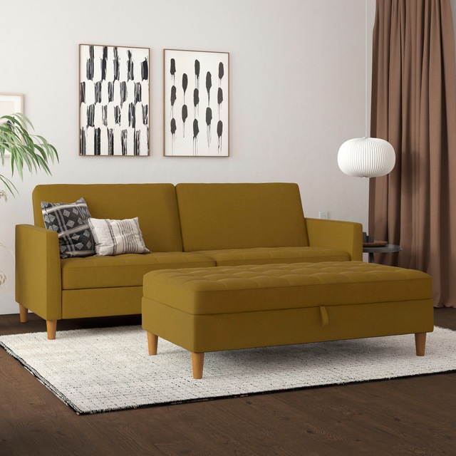 Dorel Home 3-Sitzer »Presley« Sofa mit Bett-Funktion und verstellbarer Rückenlehne