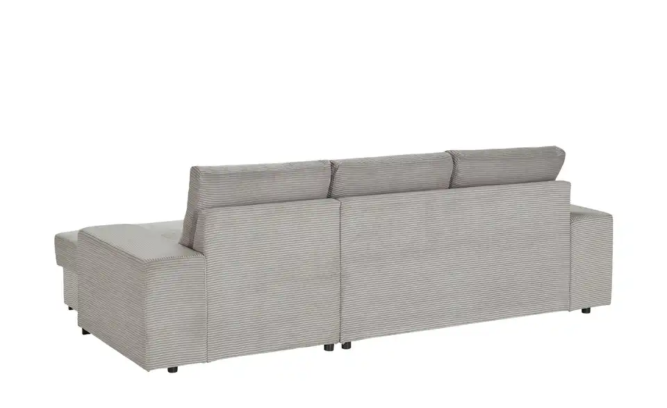 Ecksofa Rome Hellgrau rechts Cordstoff