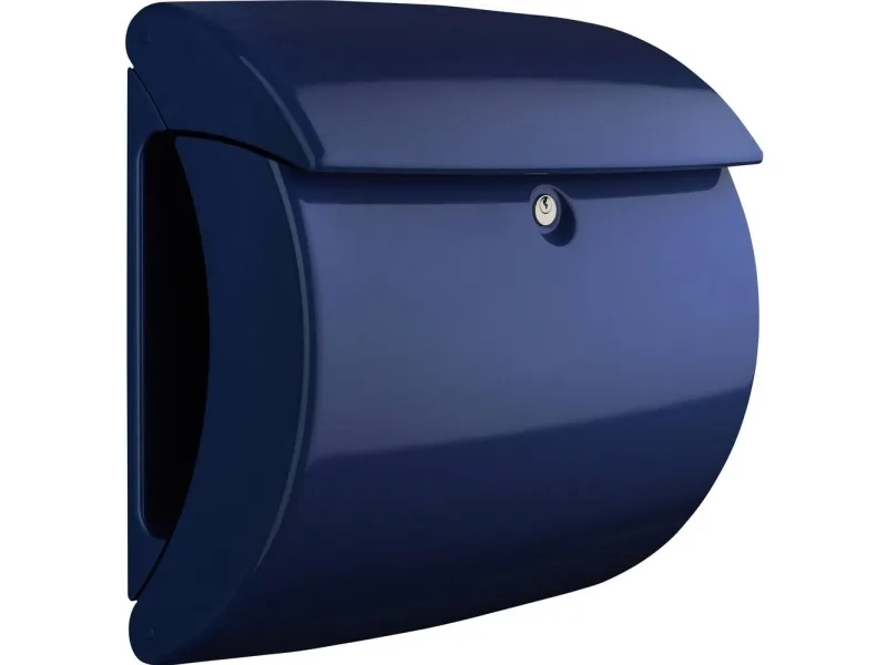 BURG-WÄCHTER PIANO 886 Marine Blue, Vægmonteret postkasse, Plast, Blå, Vandret, Nøgle, 1 stk