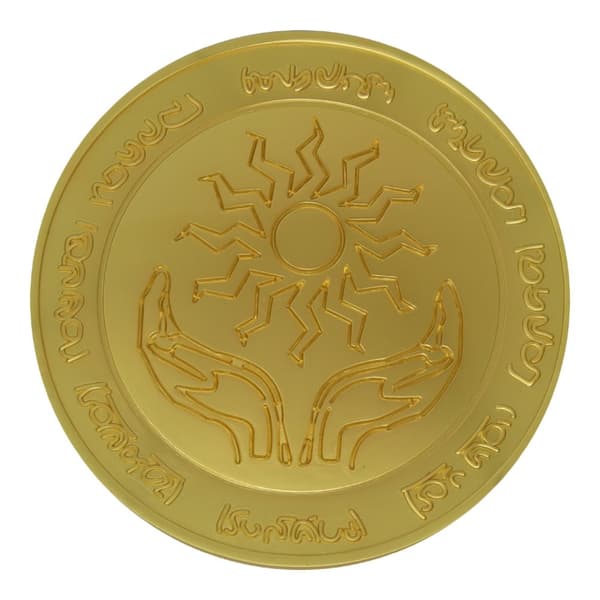 Fanatik Dungeons & Dragons 24k gullbelagt amulett av helsemedaljong