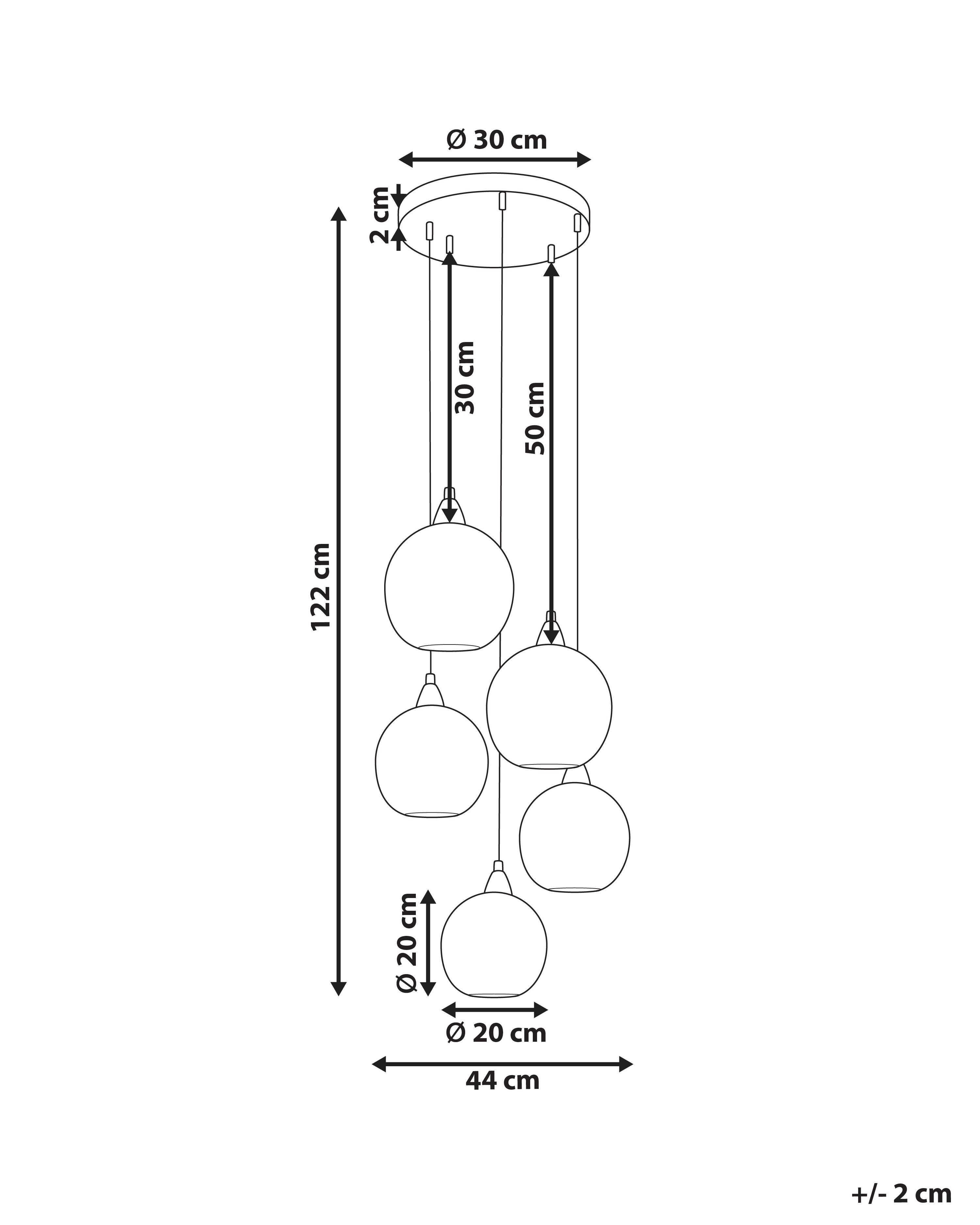 Hanglamp PABELLON Glas Rood