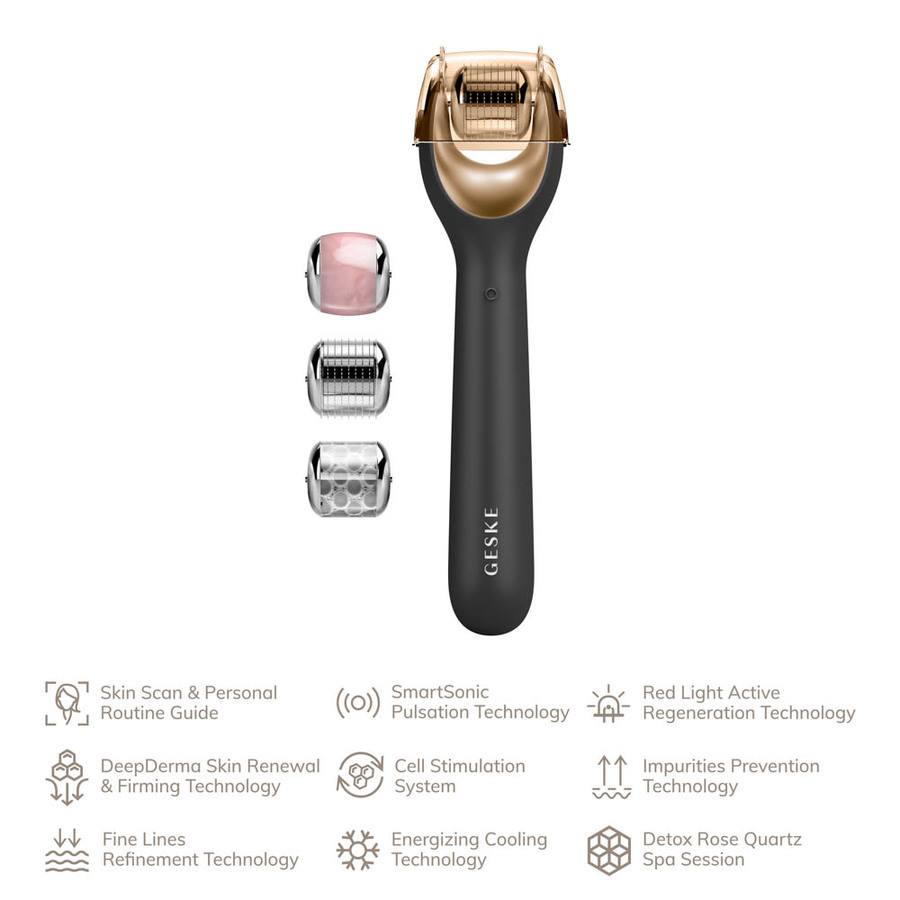 GESKE MicroNeedle Face Roller 9 in 1 Gray