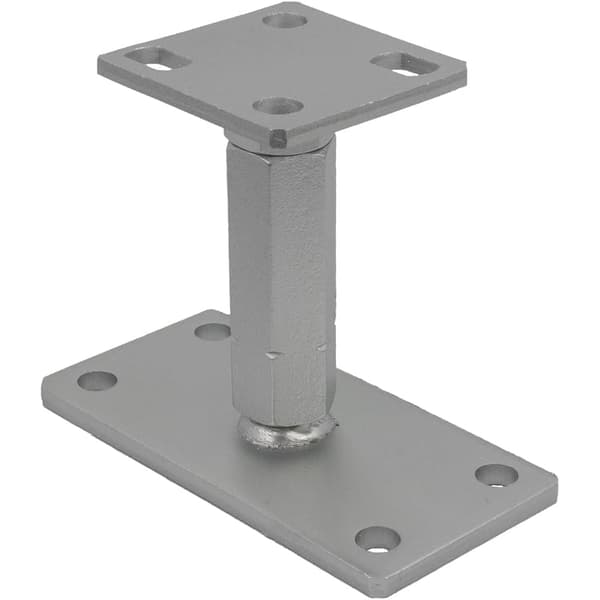 Søylesko justerbar med plate, lang og lav mutter M24x160-230, 100x100 - 100x160 elektro-galvanisert, 16 stk