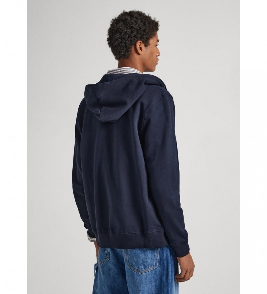 Moletom Pepe Jeans Ryan com zíper, cor azul marinho