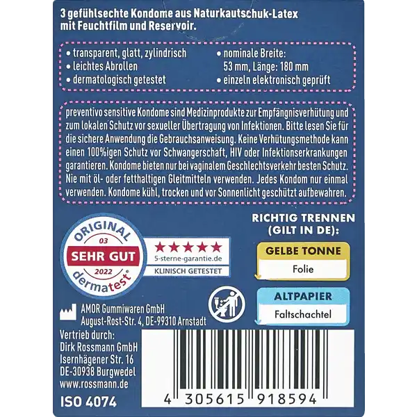 Sensitive Kondome gefühlsecht
