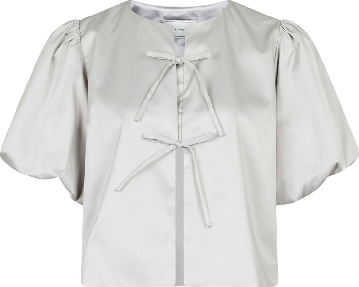 Neo Noir Aska Dull Satin Blouse Light grey