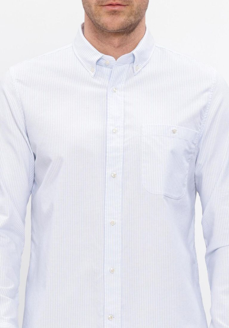 blauwe profuomo casual overhemd shirt bttn dwn rlx casual