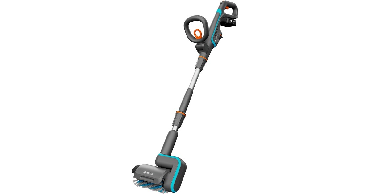 GARDENAAccu-multireiniger AquaBrush Patio 03/18V P4A set vloerreiniger  (Grijs/turquoise, 14841-20)