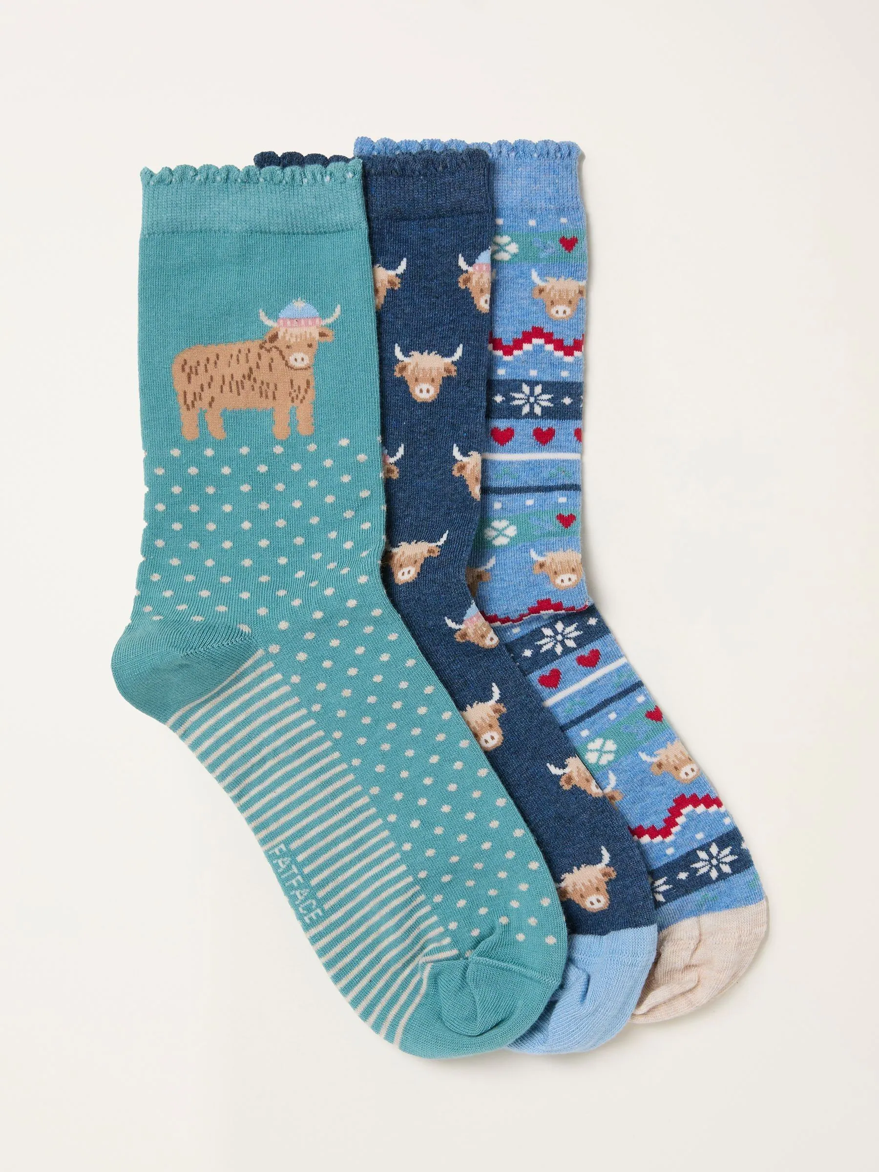 FatFace 3 Pack Socks in a Gift Box